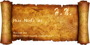 Hux Noémi névjegykártya
